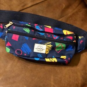 Retro Colorful Navy Fanny Pack